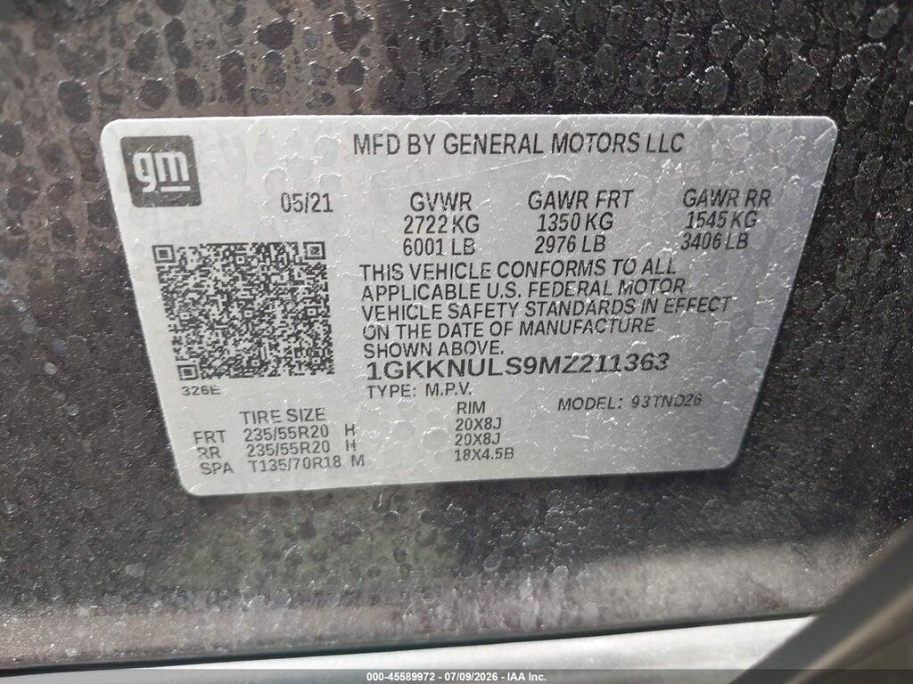 1GKKNULS9MZ211363 2021 GMC ACADIA photo no. 9