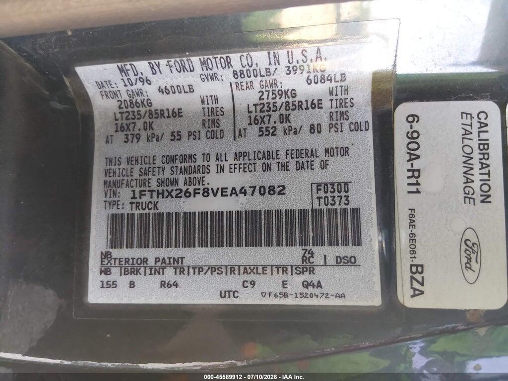 1FTHX26F8VEA47082 1997 FORD F-250 HD photo no. 9