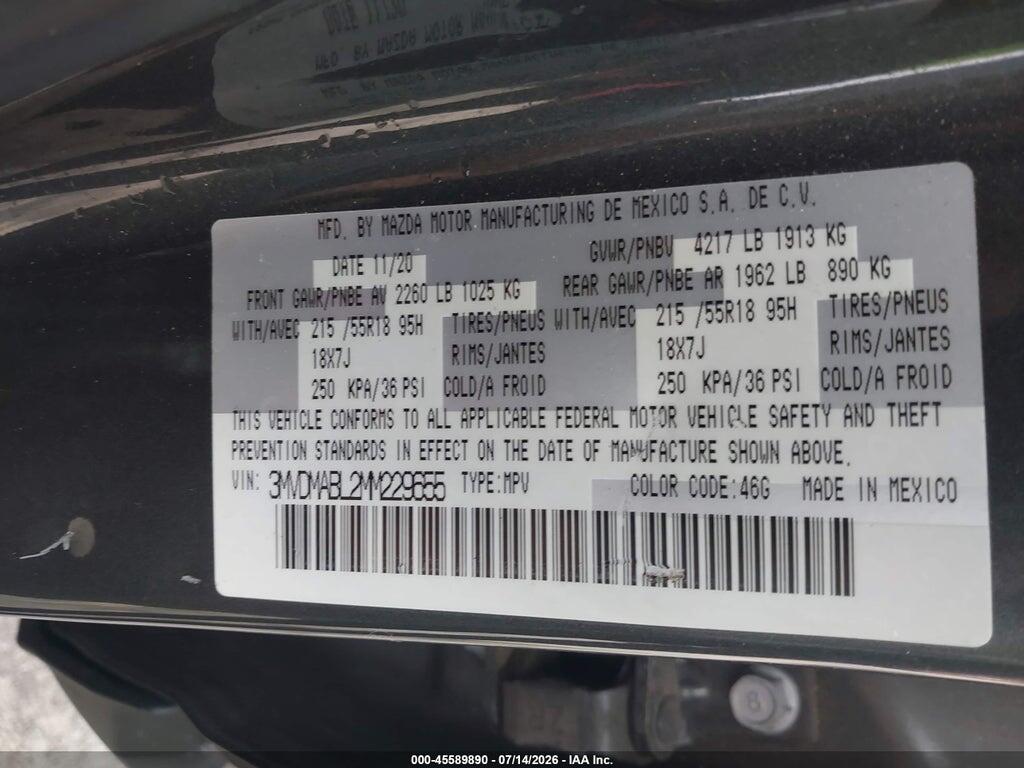 3MVDMABL2MM229655 2021 MAZDA CX-30 photo no. 9