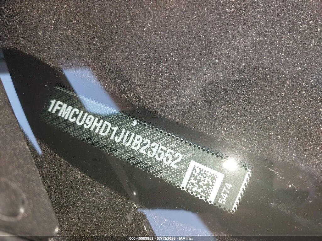 1FMCU9HD1JUB23552 2018 FORD ESCAPE photo no. 9