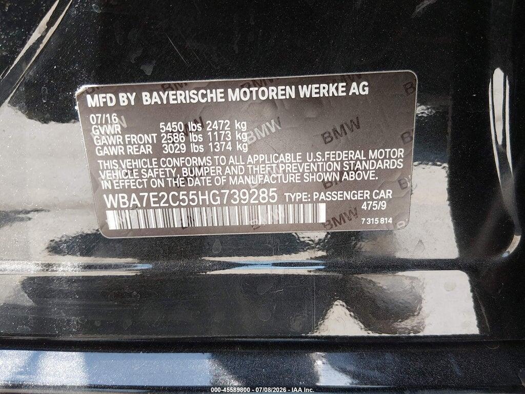 WBA7E2C55HG739285 2017 BMW 740I photo no. 9