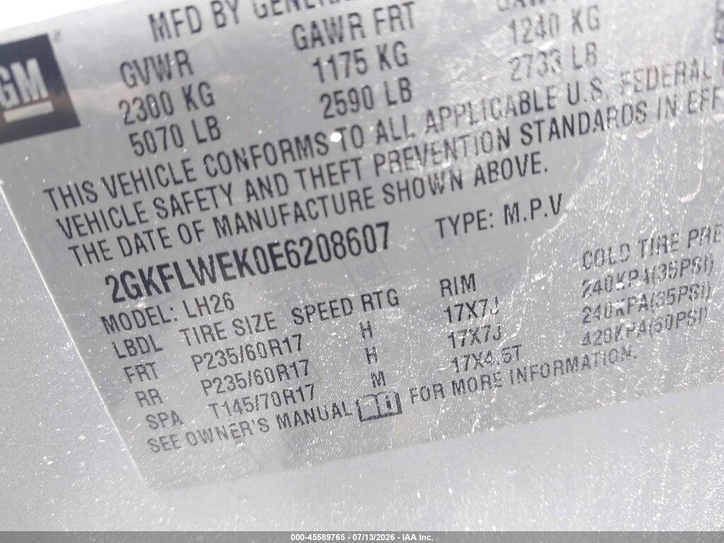 2GKFLWEK0E6208607 2014 GMC TERRAIN photo no. 9