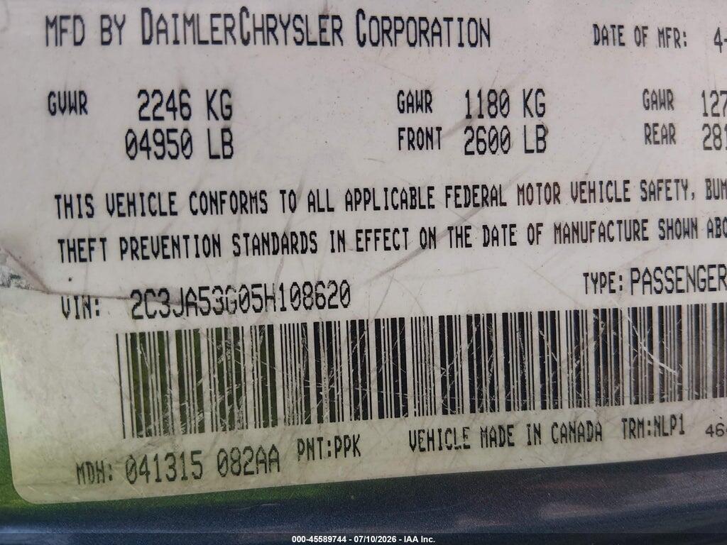 2C3JA53G05H108620 2005 CHRYSLER 300 photo no. 9