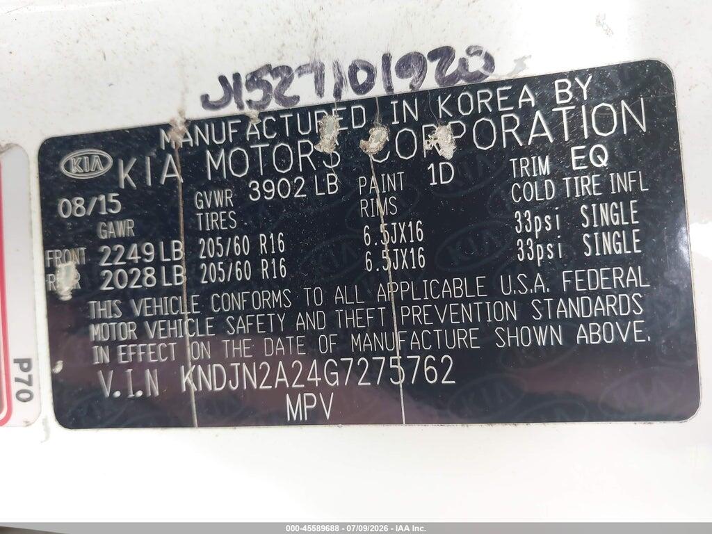 KNDJN2A24G7275762 2016 KIA SOUL photo no. 9