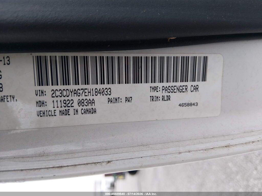 2C3CDYAG7EH184033 2014 DODGE CHALLENGER photo no. 9