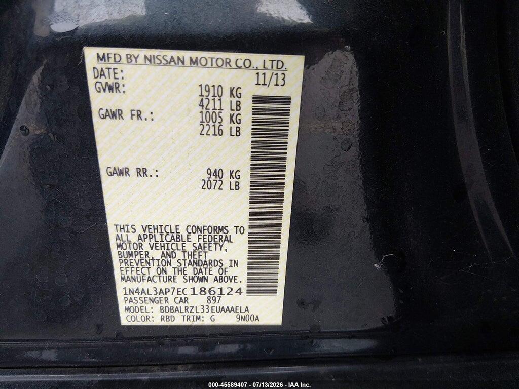 1N4AL3AP7EC186124 2014 NISSAN ALTIMA photo no. 9