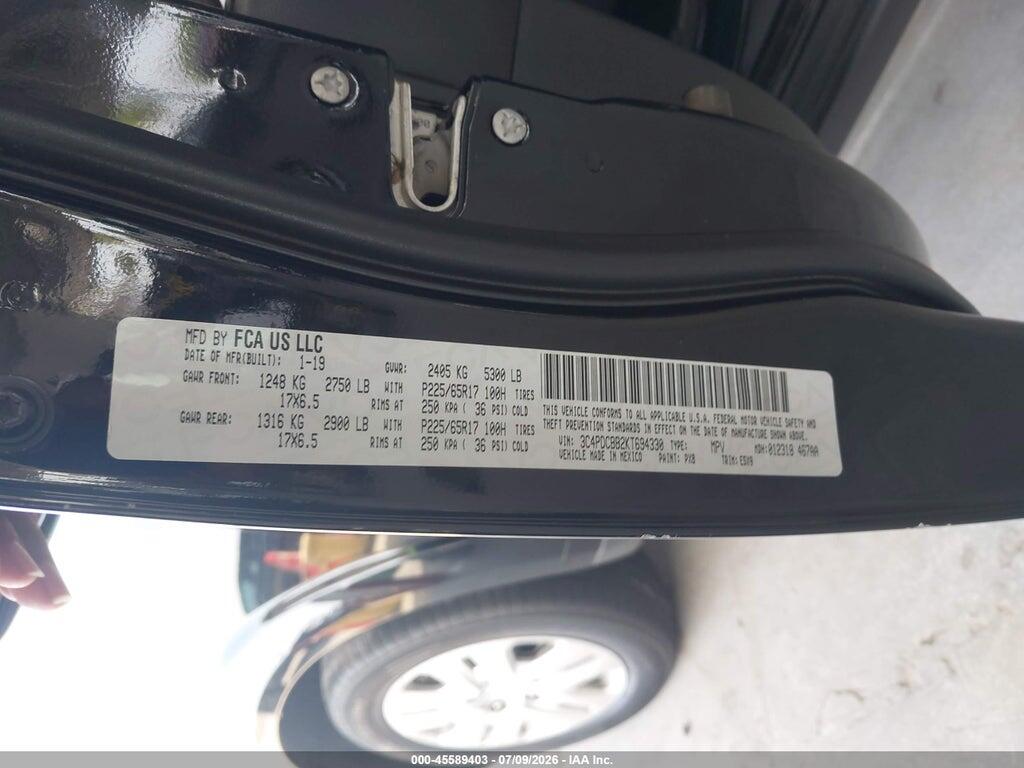 3C4PDCBB2KT694330 2019 DODGE JOURNEY photo no. 9