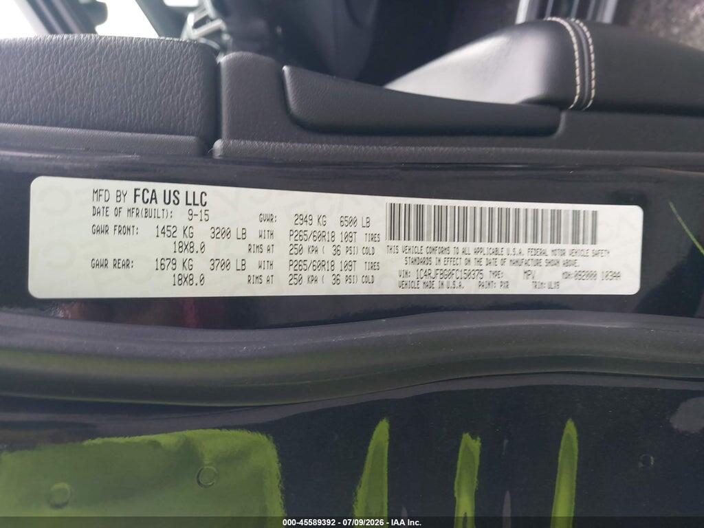 1C4RJFBG0FC150375 2015 JEEP GRAND CHEROKEE photo no. 9