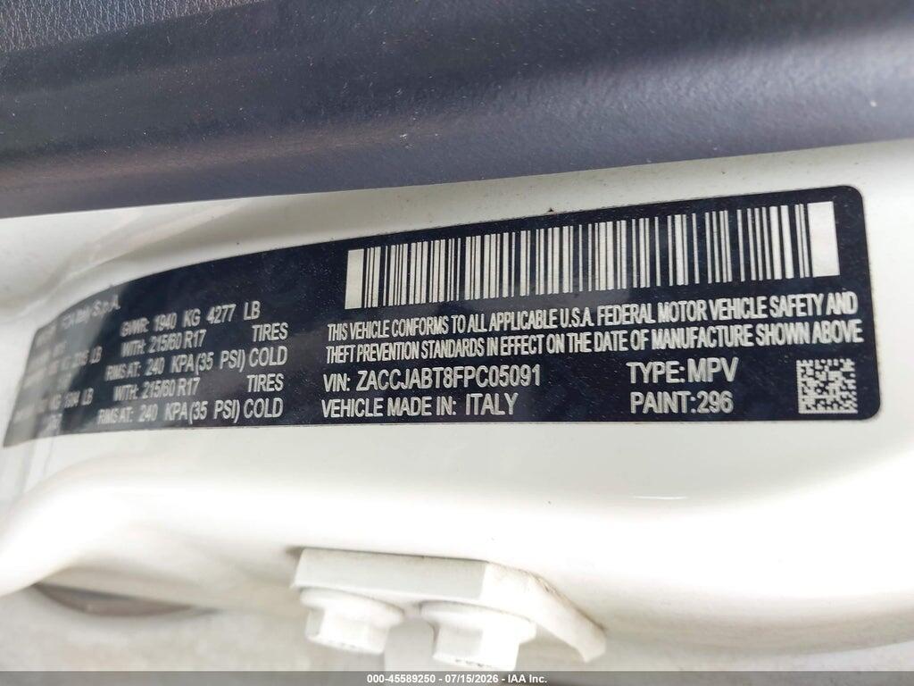 ZACCJABT8FPC05091 2015 JEEP RENEGADE photo no. 9