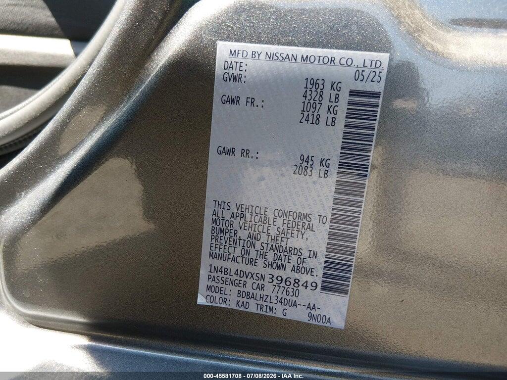 1N4BL4DVXSN396849 2025 NISSAN ALTIMA photo no. 9