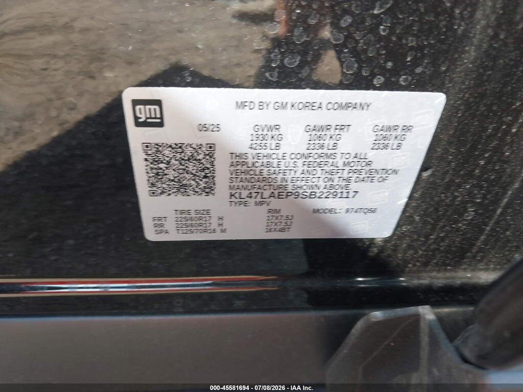 KL47LAEP9SB229117 2025 BUICK ENVISTA photo no. 9