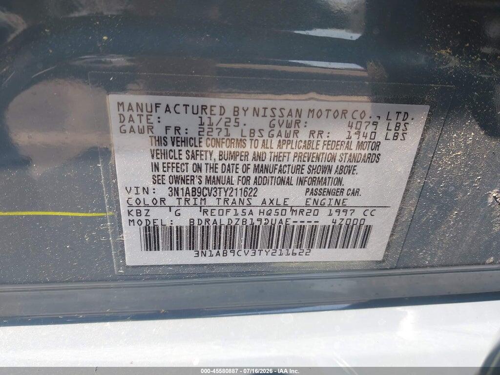 3N1AB9CV3TY211622 2026 NISSAN SENTRA photo no. 9