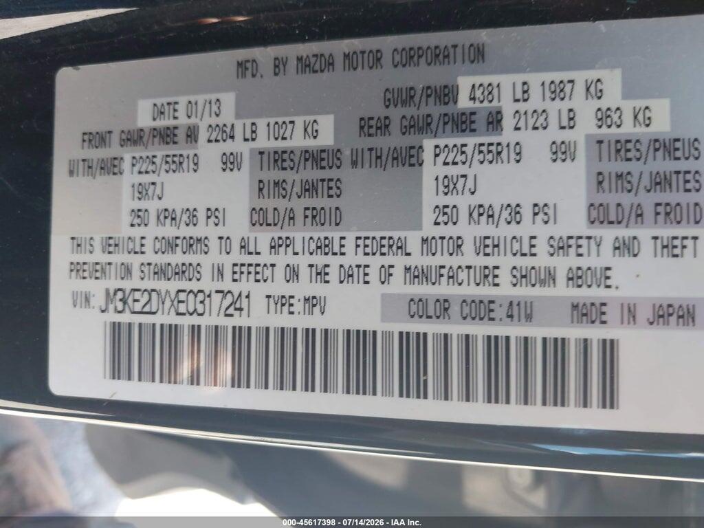 JM3KE2DYXE0317241 2014 MAZDA CX-5 photo no. 9