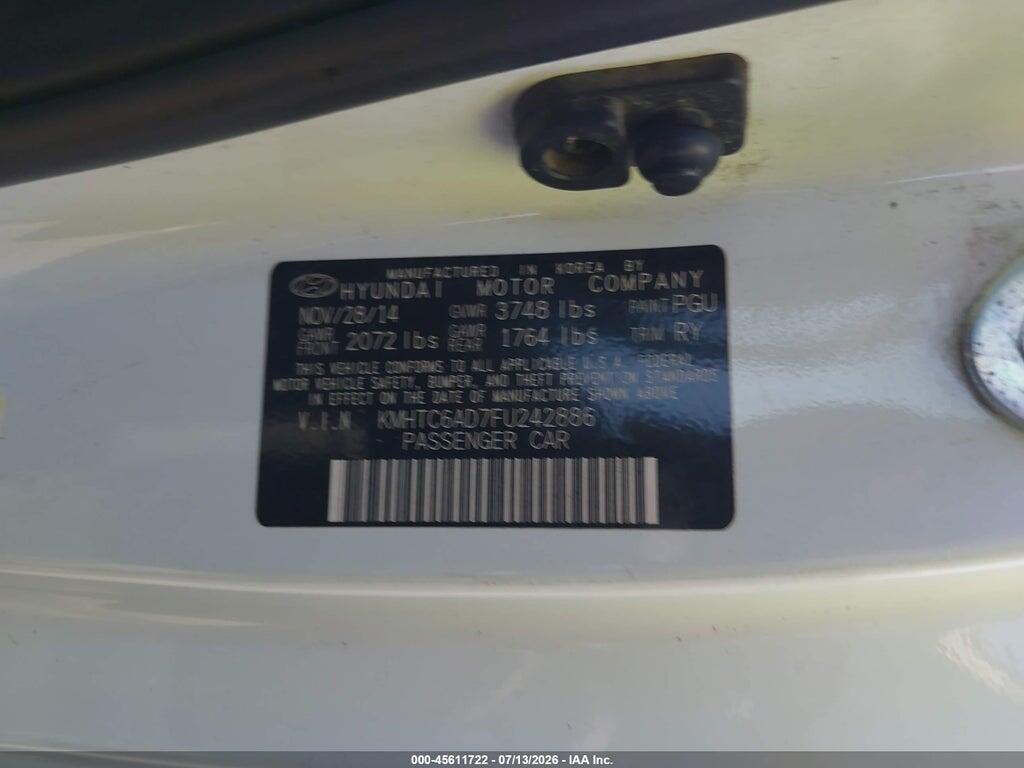 KMHTC6AD7FU242886 2015 HYUNDAI VELOSTER photo no. 9