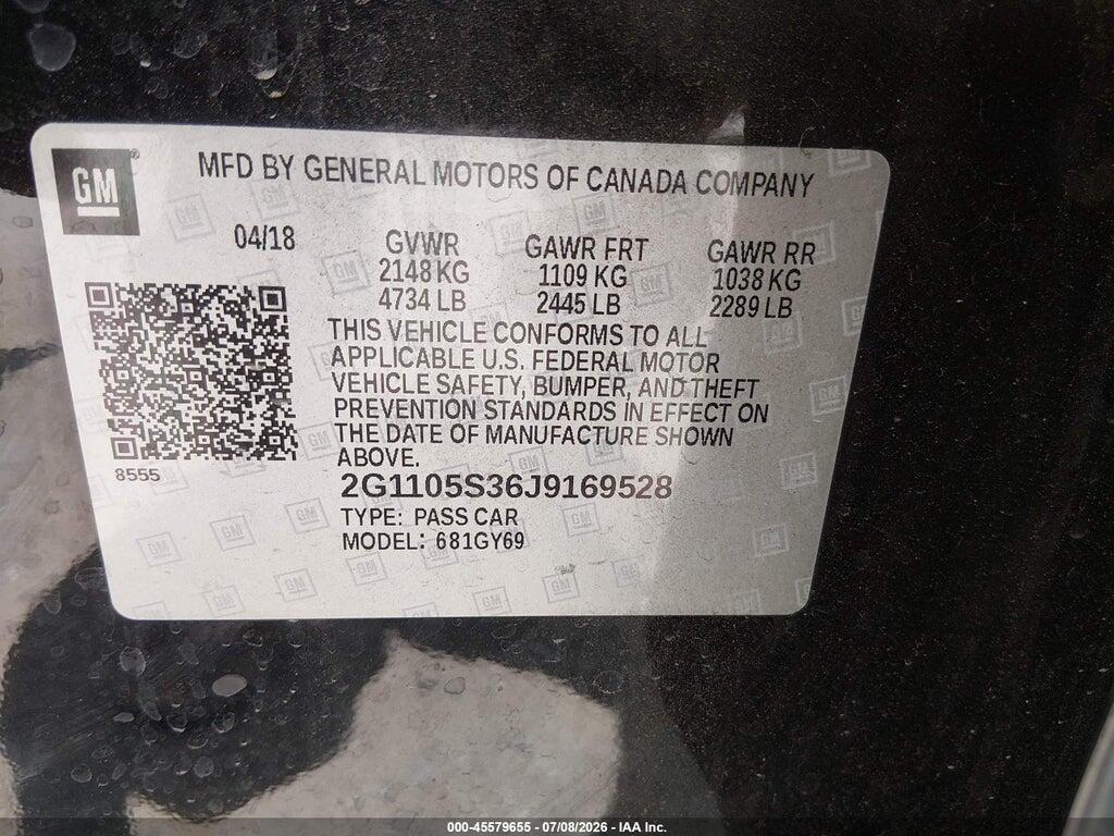 2G1105S36J9169528 2018 CHEVROLET IMPALA photo no. 9