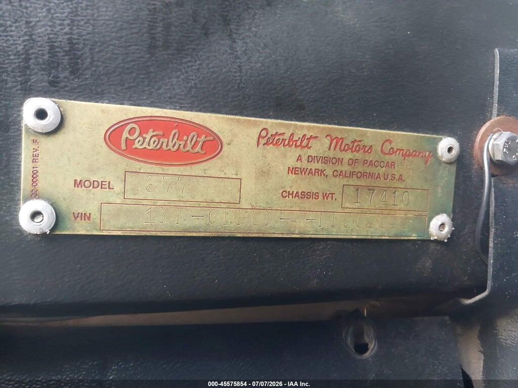 1XPCDR9X4MN303943 1991 PETERBILT 377 photo no. 8