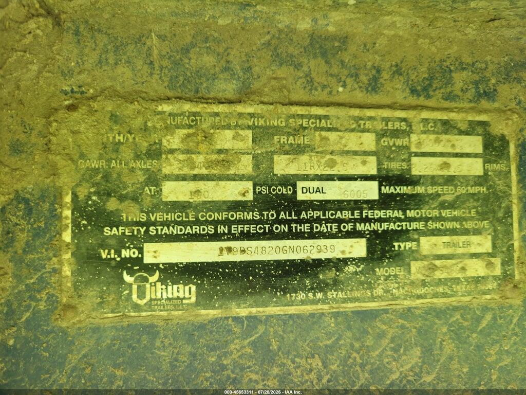 1V9DS4820GN062939 2016 VIKING TRAILER photo no. 5
