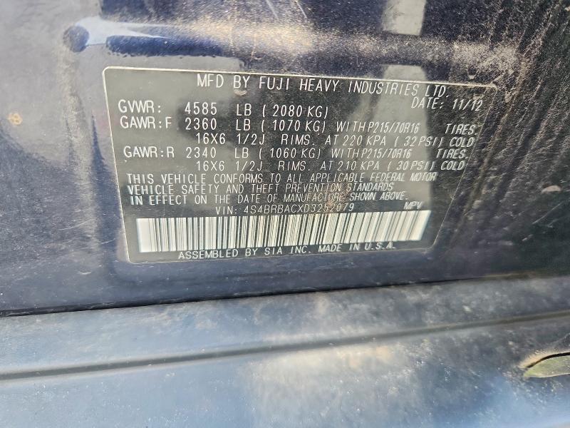 2013 SUBARU OUTBACK 2.5I — Фото 13 из 13
