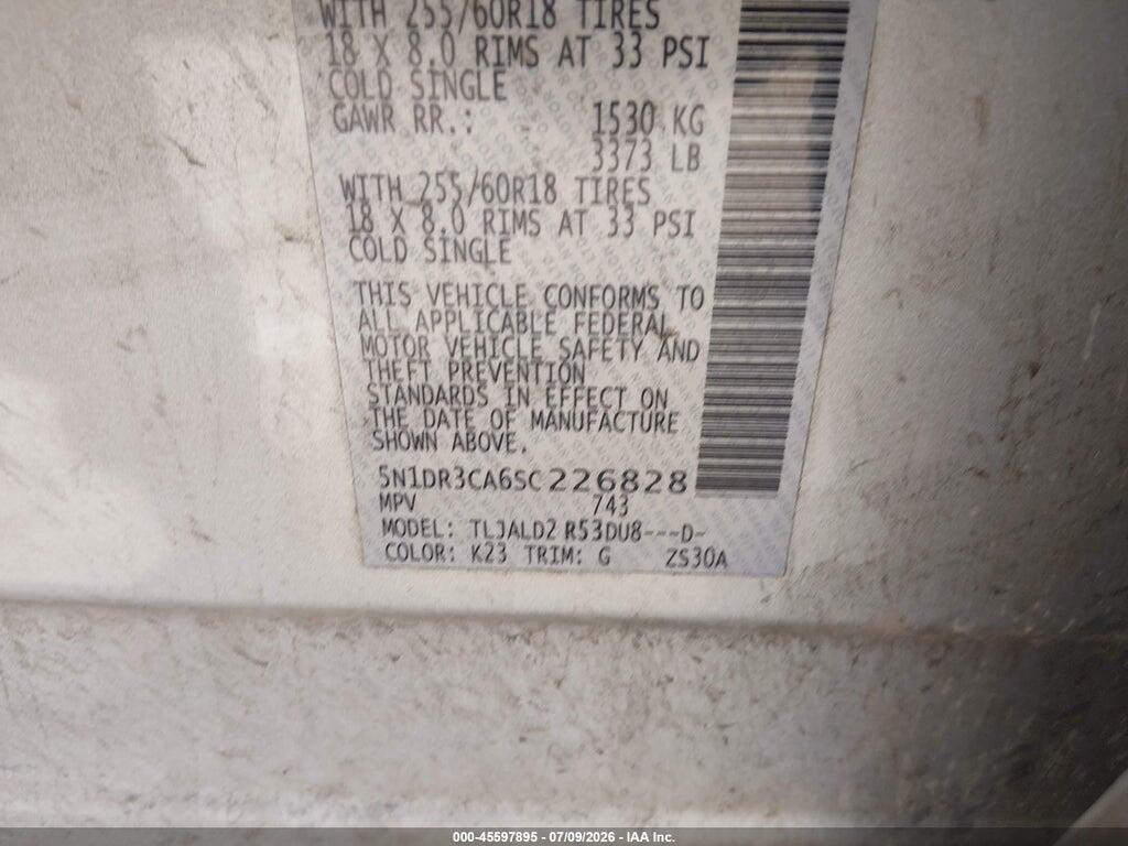 5N1DR3CA6SC226828 2025 NISSAN PATHFINDER photo no. 9