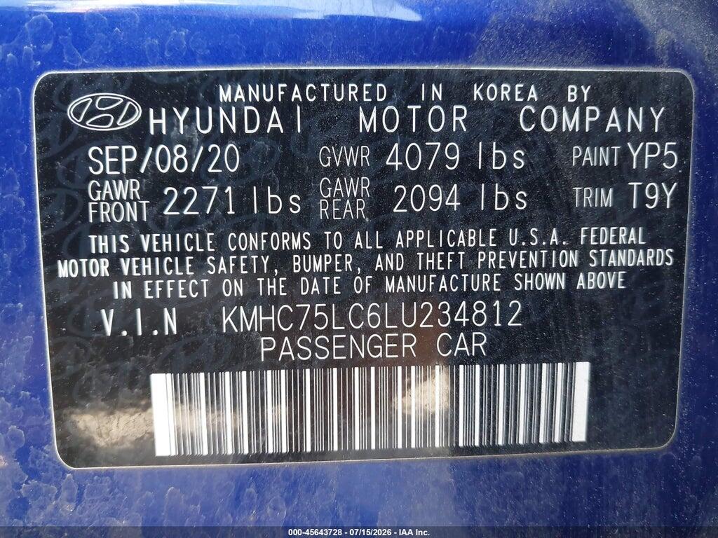 KMHC75LC6LU234812 2020 HYUNDAI IONIQ HYBRID photo no. 9