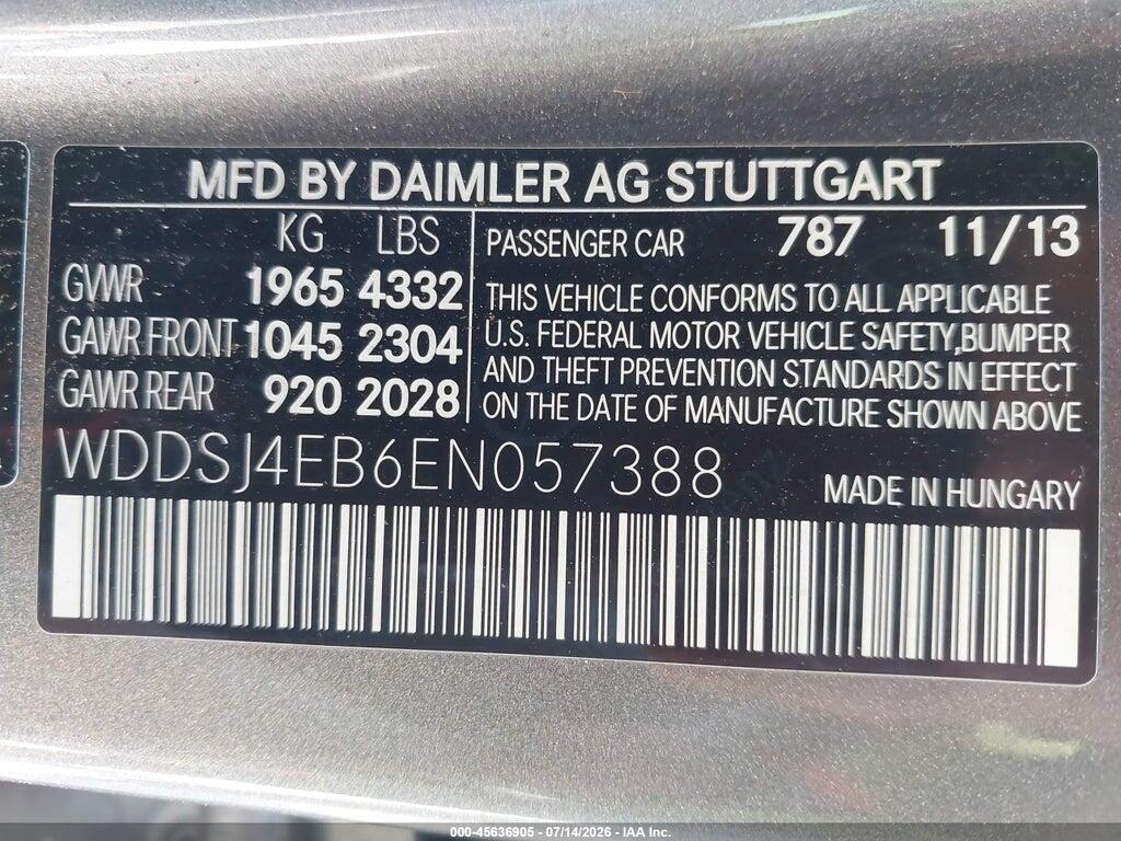 WDDSJ4EB6EN057388 2014 MERCEDES-BENZ CLA 250 photo no. 9