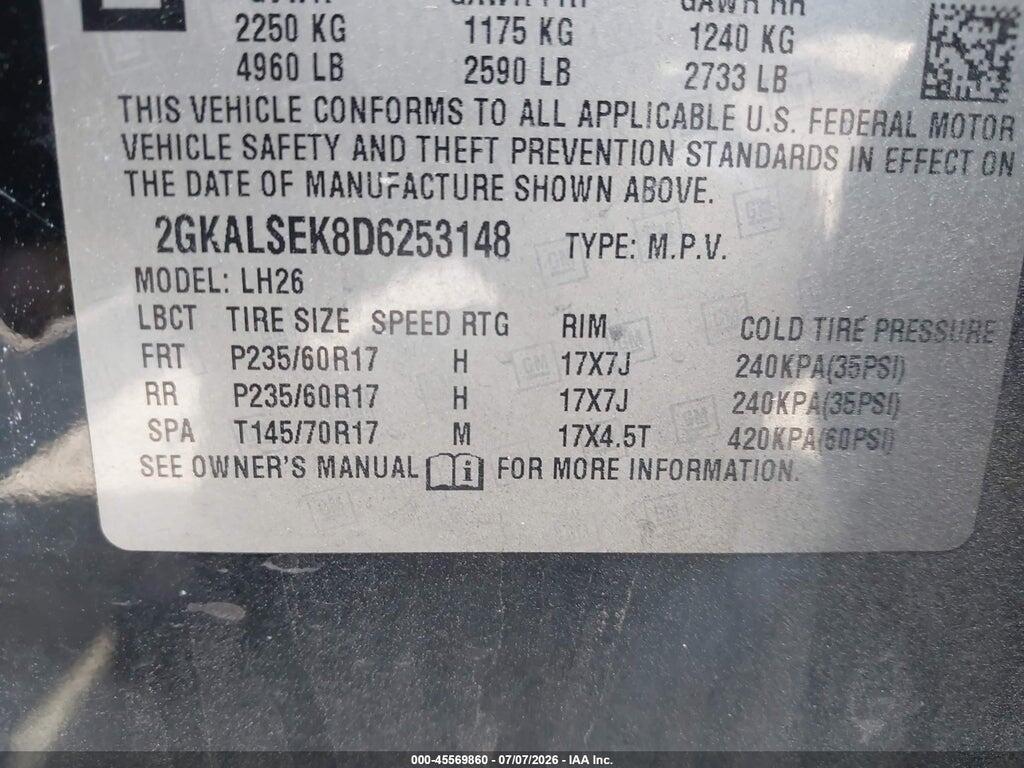 2GKALSEK8D6253148 2013 GMC TERRAIN photo no. 9