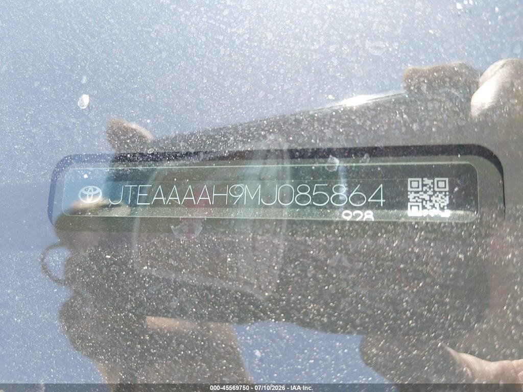 JTEAAAAH9MJ085864 2021 TOYOTA VENZA photo no. 9