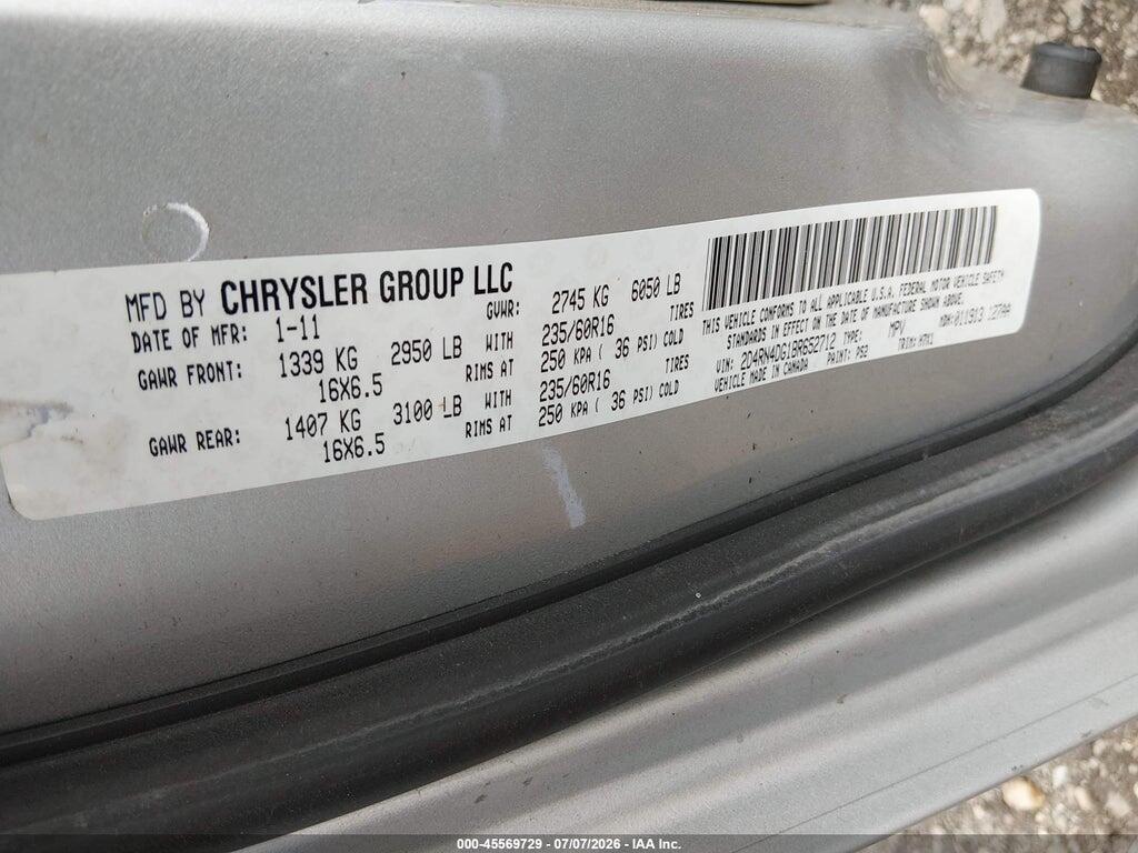 2D4RN4DG1BR652712 2011 DODGE GRAND CARAVAN photo no. 9