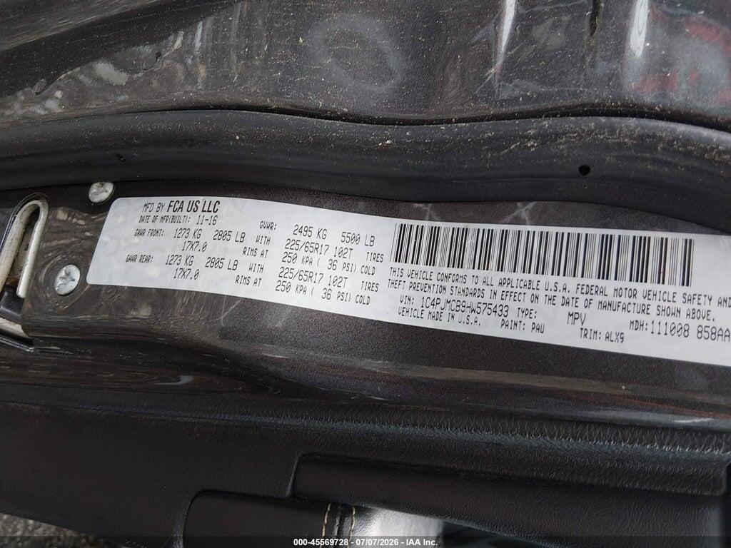 1C4PJMCB9HW575433 2017 JEEP CHEROKEE photo no. 9