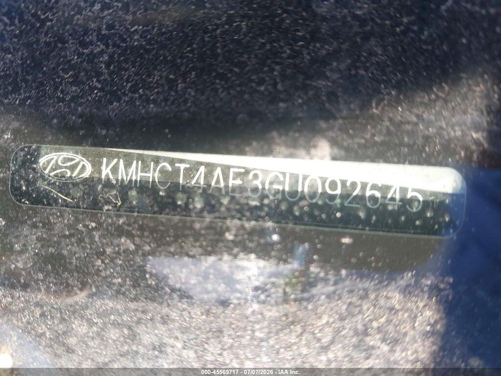 KMHCT4AE3GU092645 2016 HYUNDAI ACCENT photo no. 9