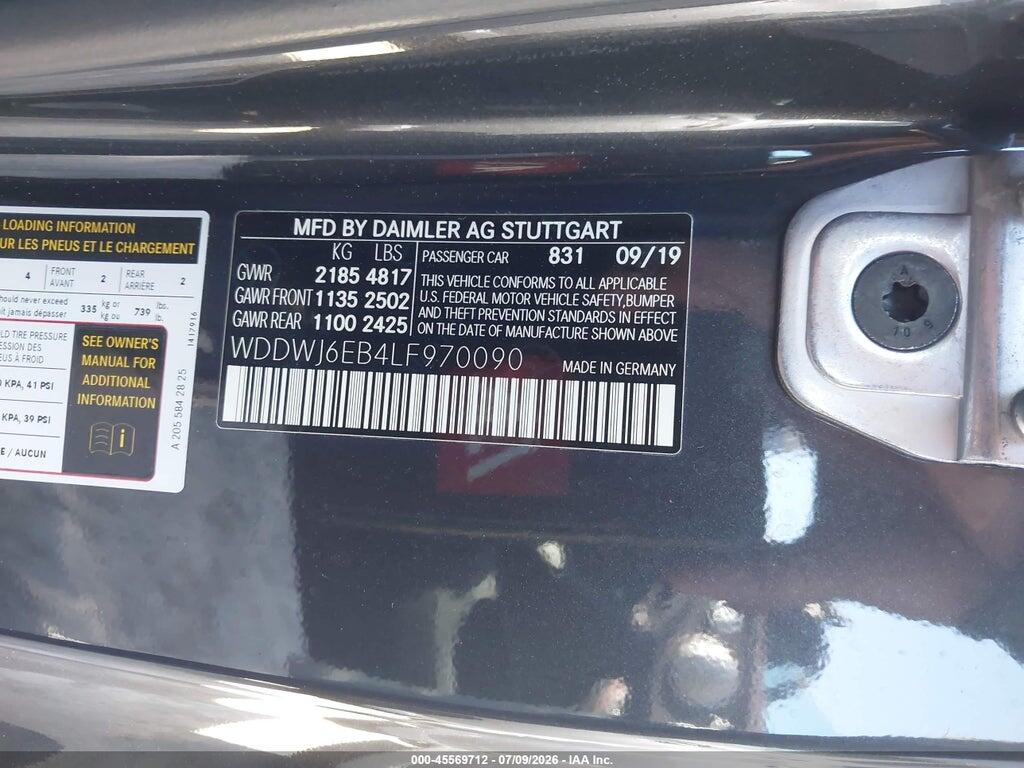 WDDWJ6EB4LF970090 2020 MERCEDES-BENZ AMG C 43 photo no. 9