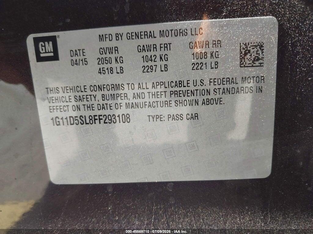 1G11D5SL8FF293108 2015 CHEVROLET MALIBU photo no. 9
