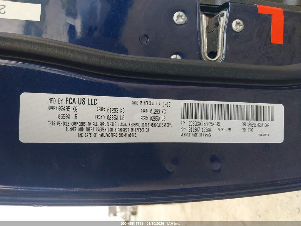 2C3CDXKT5FH754845 2015 DODGE CHARGER photo no. 9