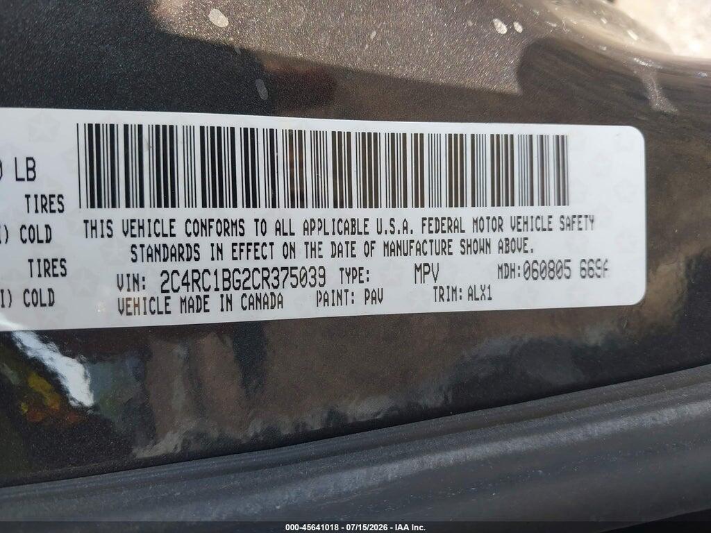 2C4RC1BG2CR375039 2012 CHRYSLER TOWN & COUNTRY photo no. 9