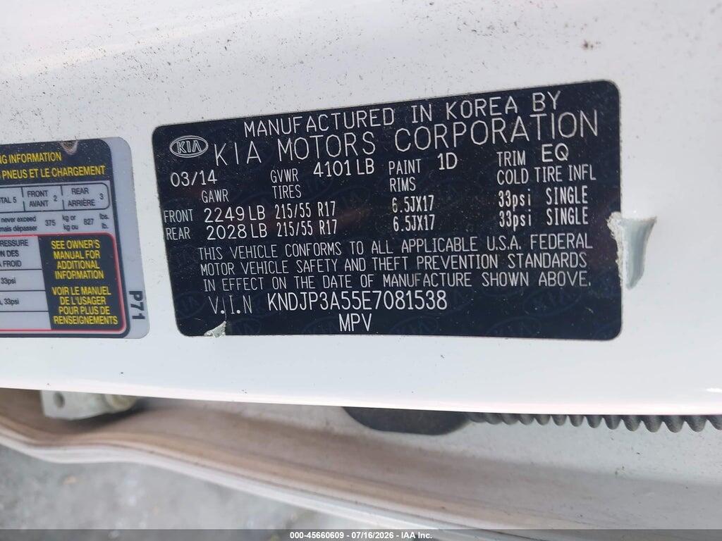 KNDJP3A55E7081538 2014 KIA SOUL photo no. 9