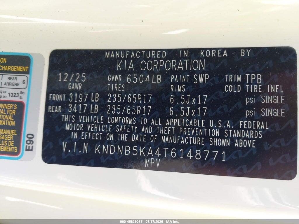 KNDNB5KA4T6148771 2026 KIA CARNIVAL MPV HYBRID photo no. 9