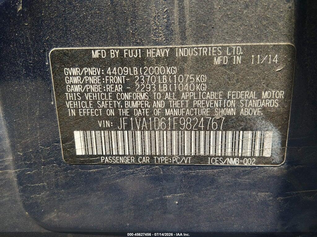JF1VA1D61F9824767 2015 SUBARU WRX photo no. 9