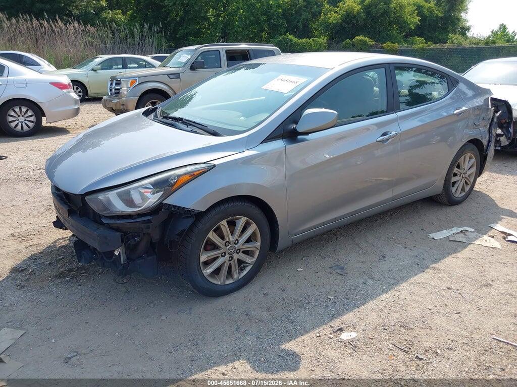 5NPDH4AE8GH681436 2016 HYUNDAI ELANTRA photo no. 2