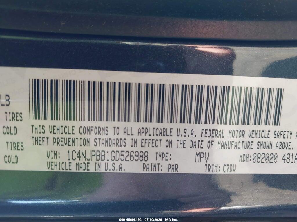 1C4NJPBB1GD526988 2016 JEEP PATRIOT photo no. 9
