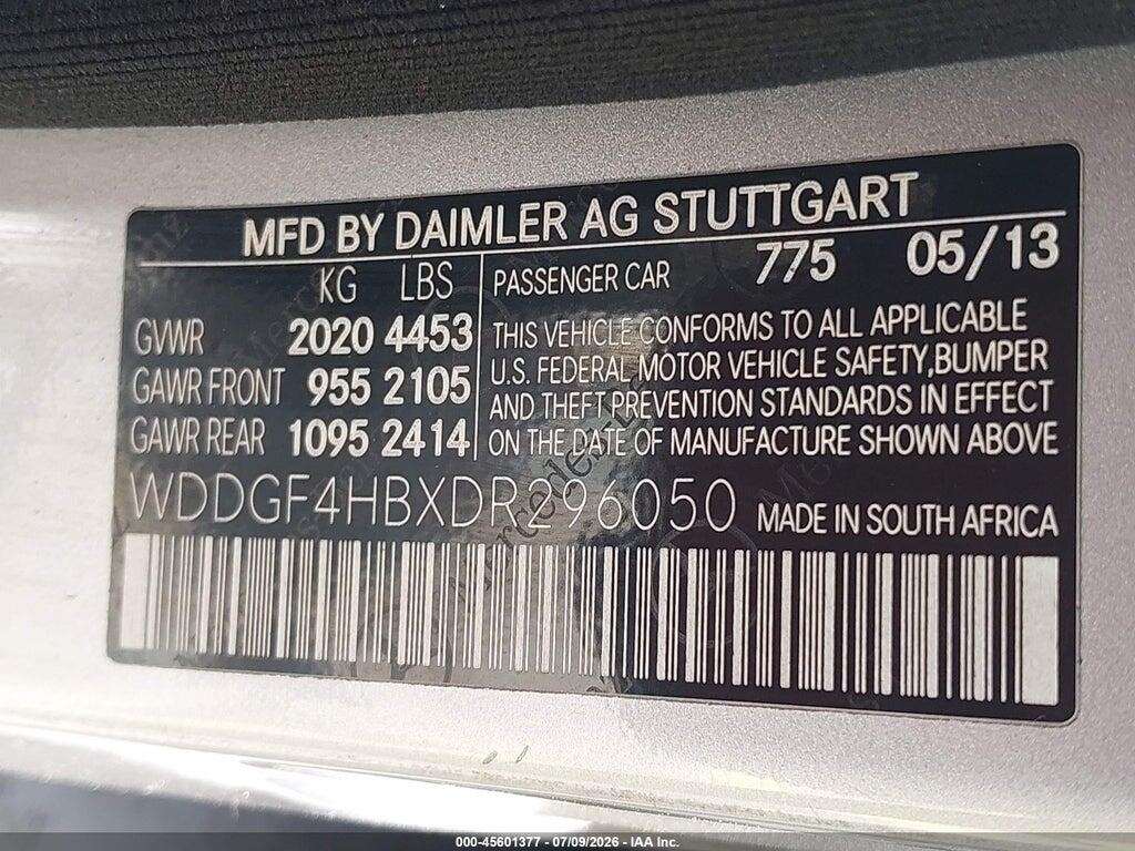 WDDGF4HBXDR296050 2013 MERCEDES-BENZ C 250 photo no. 9