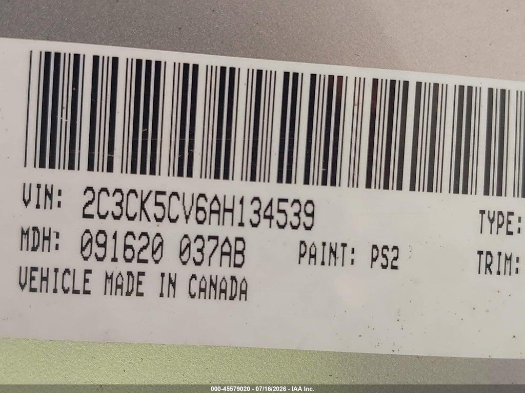 2C3CK5CV6AH134539 2010 CHRYSLER 300 photo no. 9