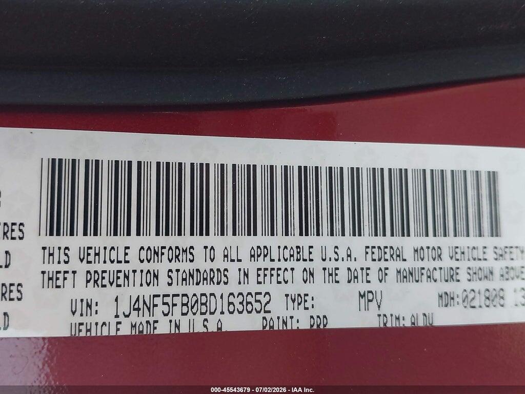 1J4NF5FB0BD163652 2011 JEEP COMPASS photo no. 9
