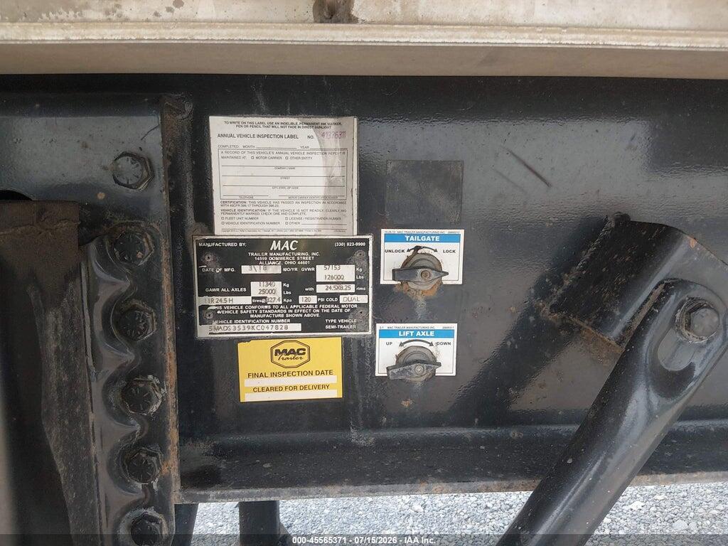 5MADS3539KC047828 2019 MAC TRAILER MFG END DUMP photo no. 7