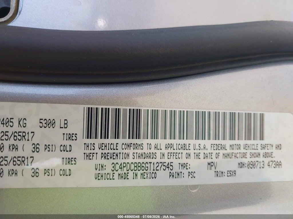 3C4PDCBB6GT127545 2016 DODGE JOURNEY photo no. 9