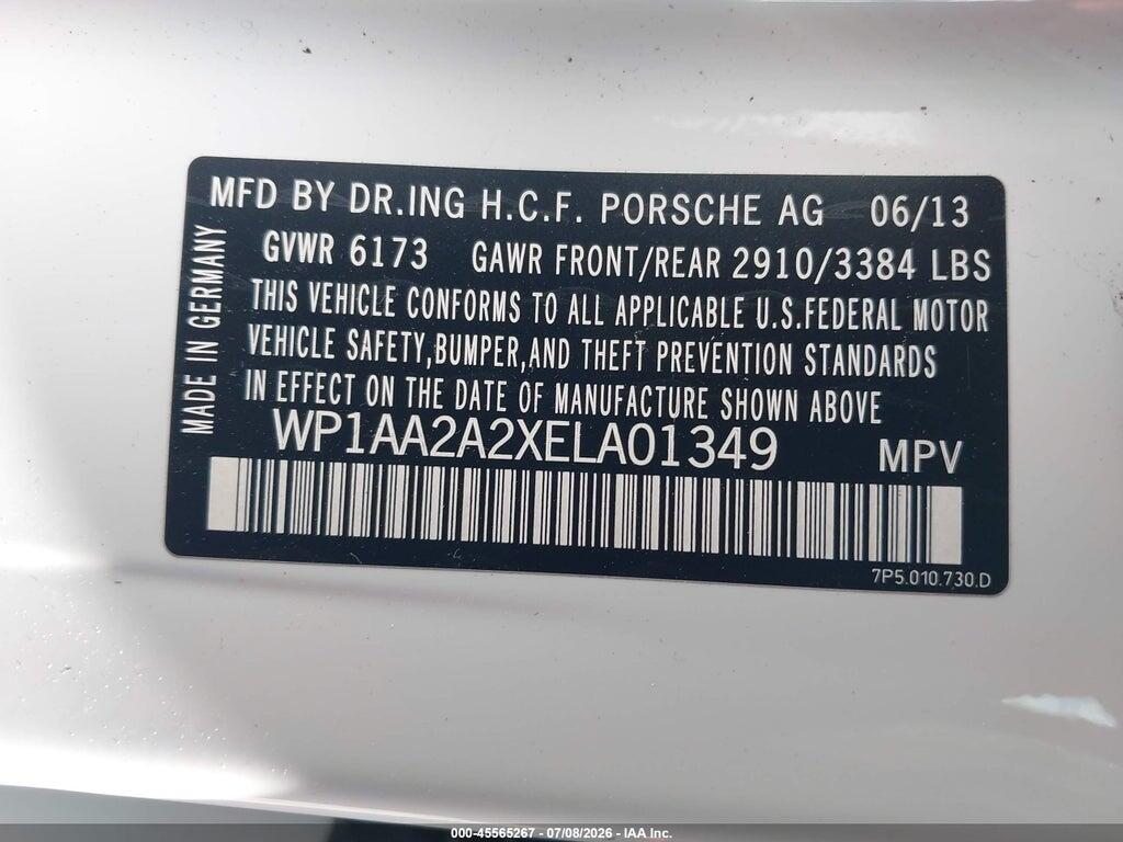 WP1AA2A2XELA01349 2014 PORSCHE CAYENNE photo no. 9