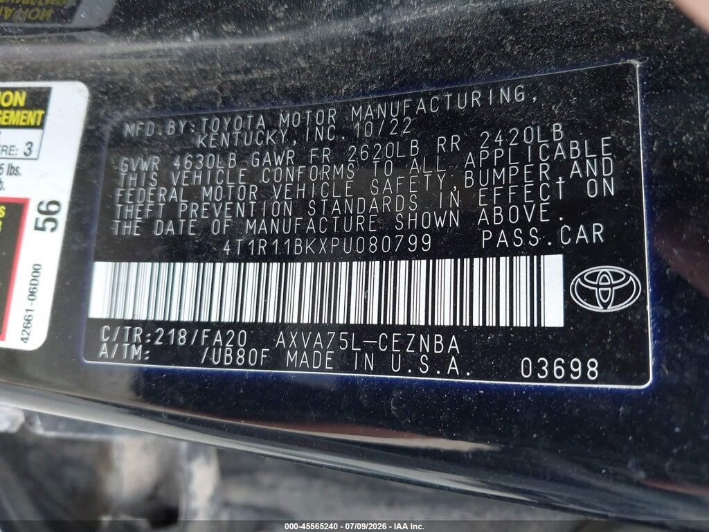 4T1R11BKXPU080799 2023 TOYOTA CAMRY photo no. 9