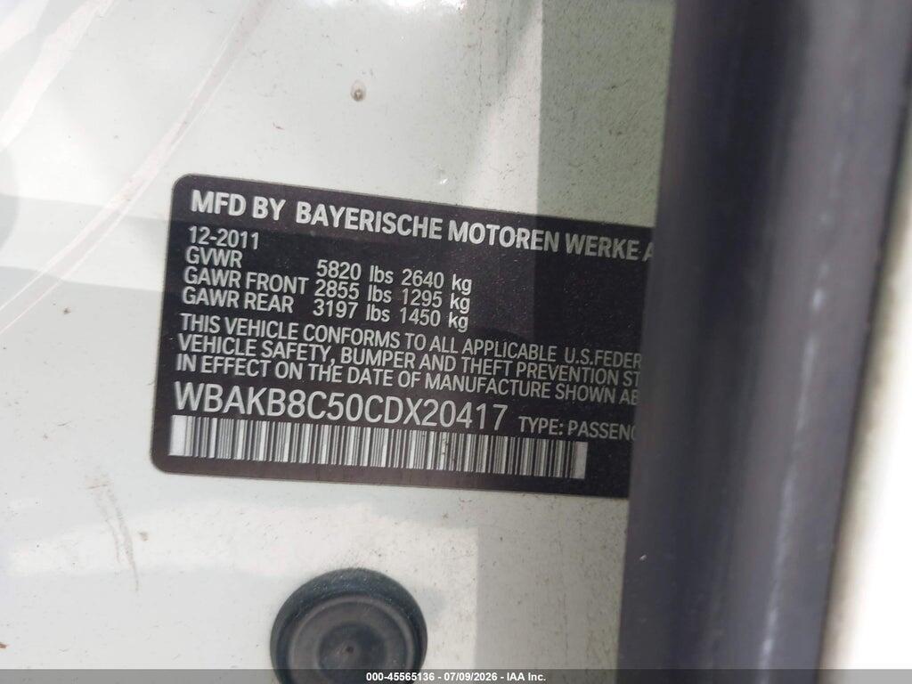 WBAKB8C50CDX20417 2012 BMW 750LI photo no. 9