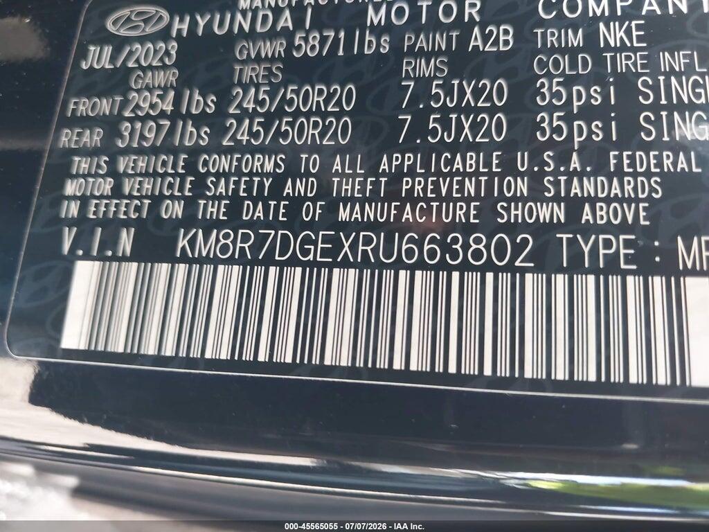 KM8R7DGEXRU663802 2024 HYUNDAI PALISADE photo no. 9