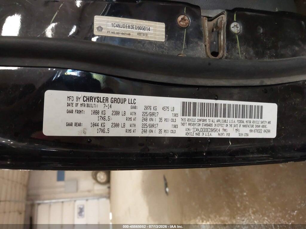 1C4NJDEB3ED905014 2014 JEEP COMPASS photo no. 9