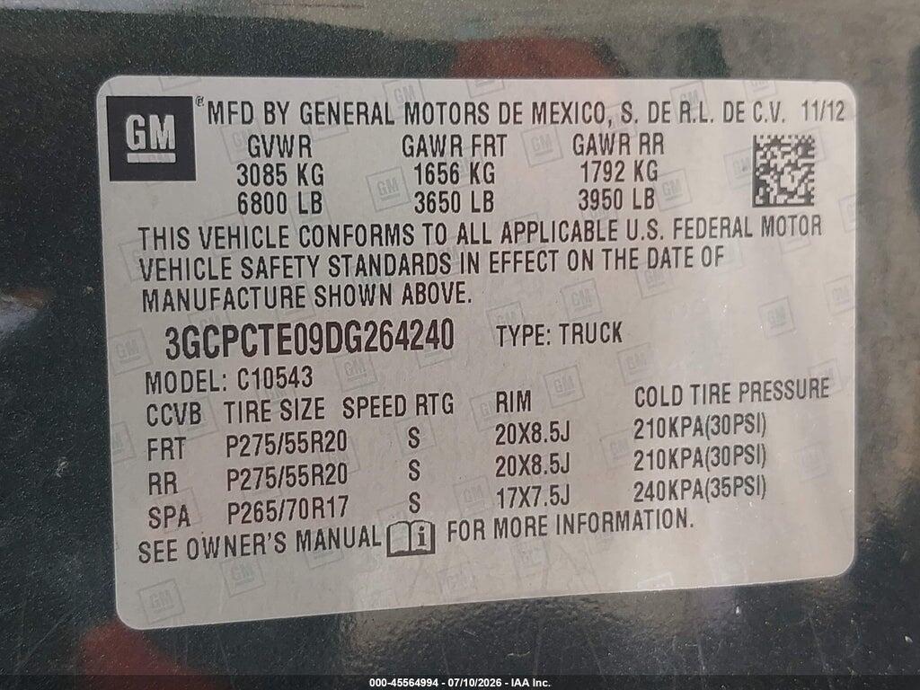 3GCPCTE09DG264240 2013 CHEVROLET SILVERADO 1500 photo no. 9
